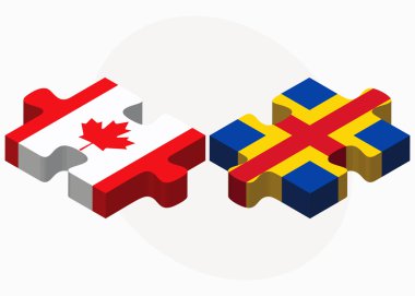 Kanada ve bulmaca Bayraklarda gösterdi Adaları