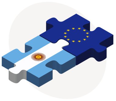 Arjantin ve Avrupa Birliği bayrakları bulmaca