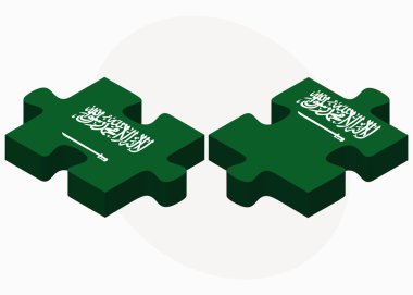 Suudi Arabistan ve Suudi Arabistan bayrakları bulmaca 