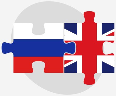 Rusya Federasyonu ve İngiltere bayrakları bulmaca