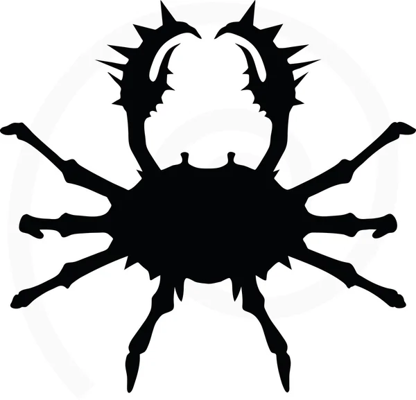 Krab silhouet — Stockvector