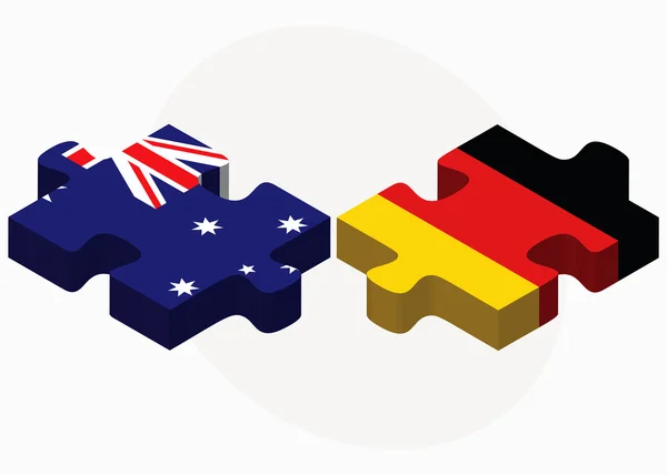 オーストラリアとドイツのフラグのパズル — ストックベクタ