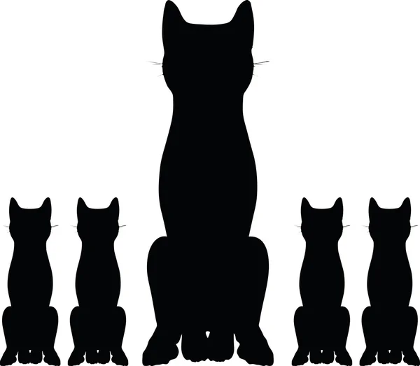 Kattensilhouet — Stockvector