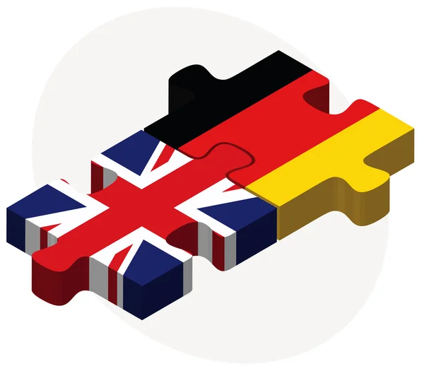 Британії та Німеччини прапори в головоломки Стокова Ілюстрація