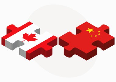 Kanada ve Çin bayrakları bulmaca