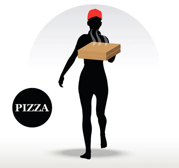 Pizza teslim kişi — Stok Vektör