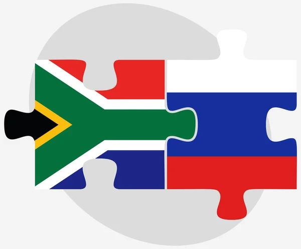 Sudáfrica y la Federación Rusa en rompecabezas — Archivo Imágenes Vectoriales