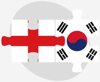 İngiltere ve Güney Kore bayrakları bulmaca 