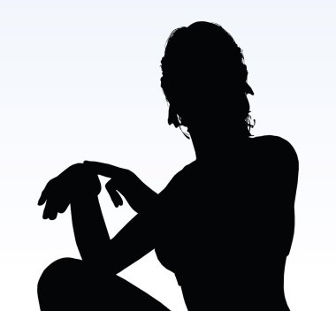 kadın siluet saat hatırlatan el hareketi ile