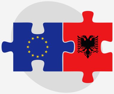 Avrupa Birliği ve Arnavutluk bayrakları bulmaca