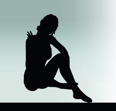 hey kadın silueti ile el jest