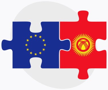 Avrupa Birliği ve Kırgızistan bayrakları bulmaca 