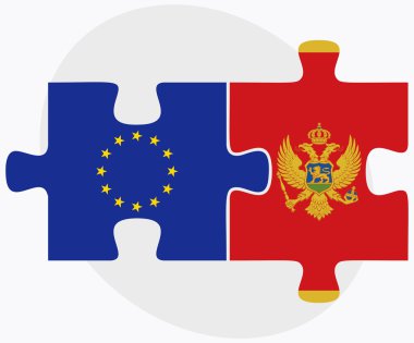 Avrupa Birliği ve bulmaca Bayraklarda Karadağ 