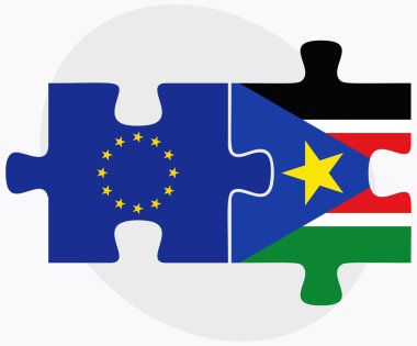 Avrupa Birliği ve Güney Sudan bayrakları 