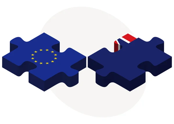 Evropská unie a Jižní Georgie a Jižní Sandwichovy ostrovy — Stockový vektor