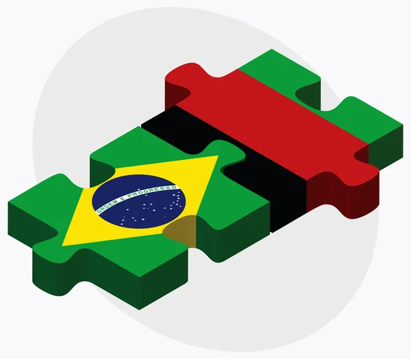 Brezilya ve Afganistan bayrakları bulmaca — Stok Vektör