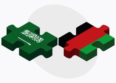 Suudi Arabistan ve Afganistan bayrakları
