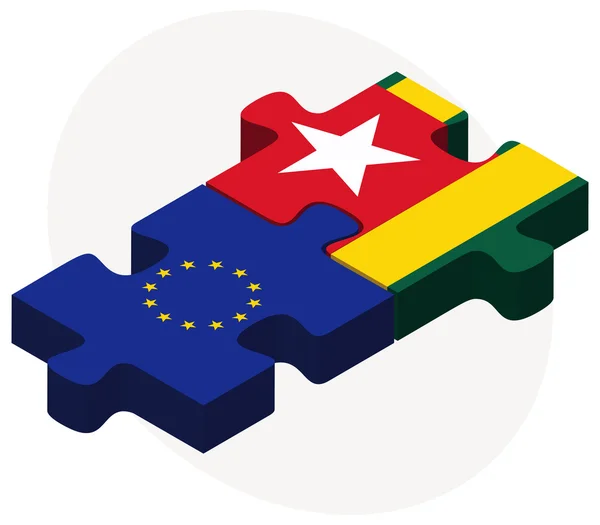 Evropská unie a Togo příznaky — Stockový vektor