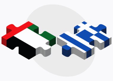 Birleşik Arap Emirlikleri ve Yunanistan bayrakları