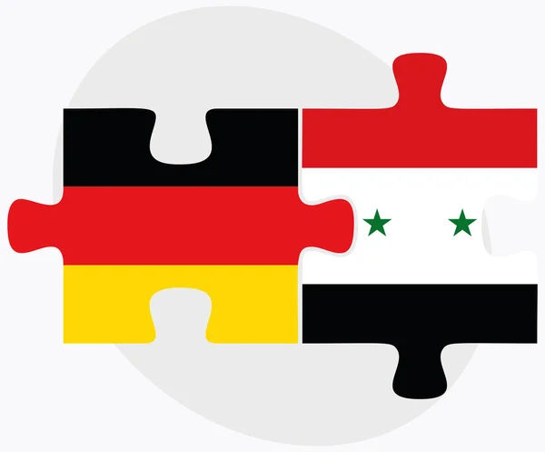 Bandiere Germania e Siria — Vettoriale Stock