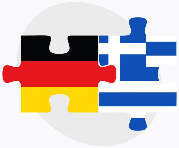 Bandeiras da Alemanha e da Grécia — Vetor de Stock