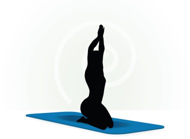 Yoga poz izole üzerinde beyaz arka plan