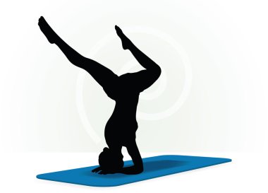 Yoga poz izole üzerinde beyaz arka plan