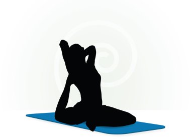 Yoga poz izole üzerinde beyaz arka plan