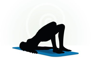 Yoga poz izole üzerinde beyaz arka plan