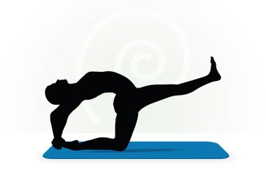 Yoga poz izole üzerinde beyaz arka plan