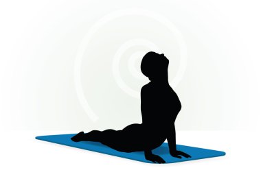 Yoga poz izole üzerinde beyaz arka plan