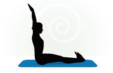 Yoga poz izole üzerinde beyaz arka plan