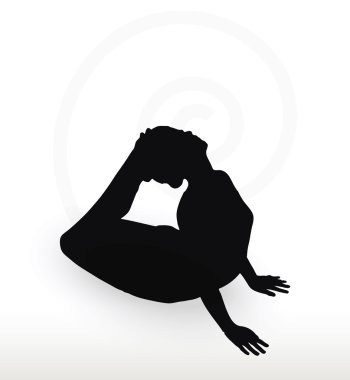 Yoga poz izole üzerinde beyaz arka plan