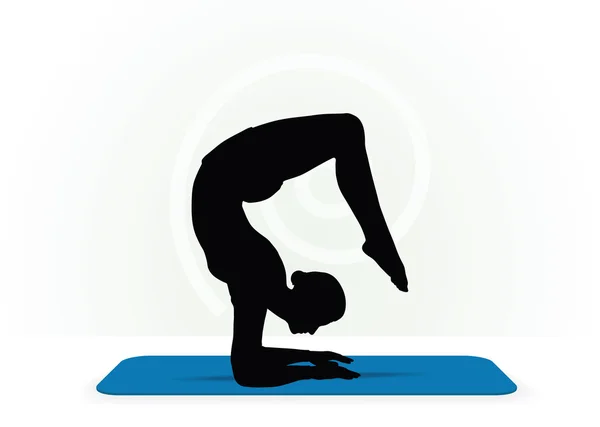 Yoga pose isolada no fundo branco —  Vetores de Stock