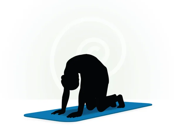 Yoga pose isolada no fundo branco — Vetor de Stock