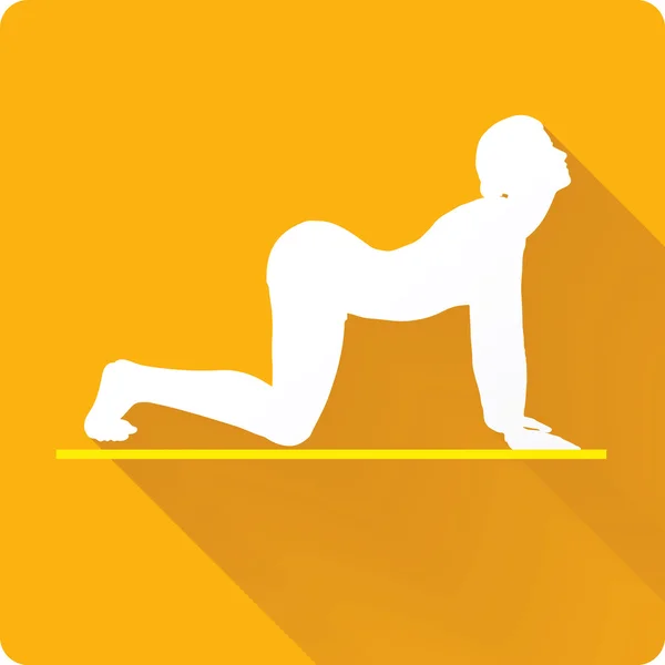 Ícone de pose de ioga — Vetor de Stock