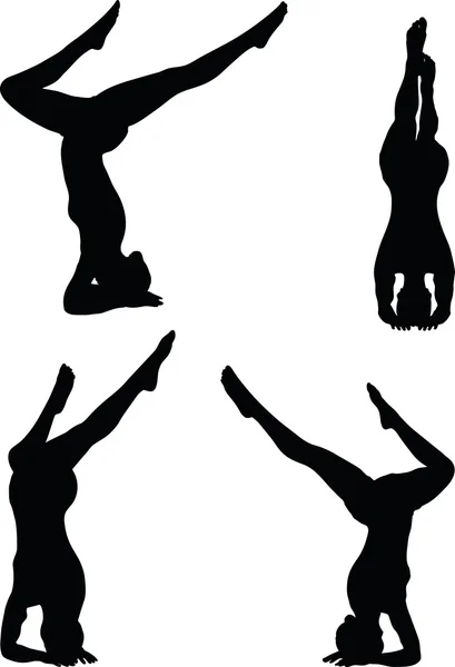 Yoga-Pose isoliert auf weißem Hintergrund — Stockvektor