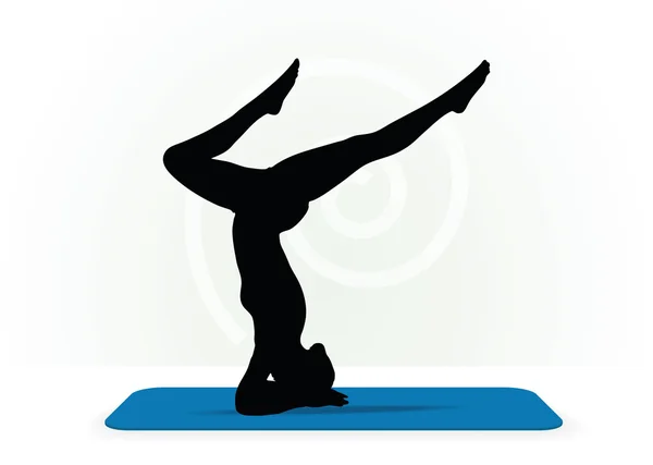 Yoga pose isolada no fundo branco — Vetor de Stock