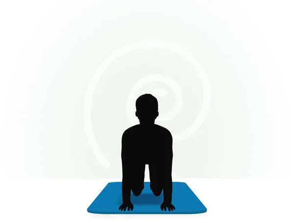 Yoga poz izole üzerinde beyaz arka plan — Stok Vektör