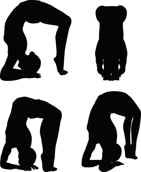 Yoga pose isolada no fundo branco — Vetor de Stock