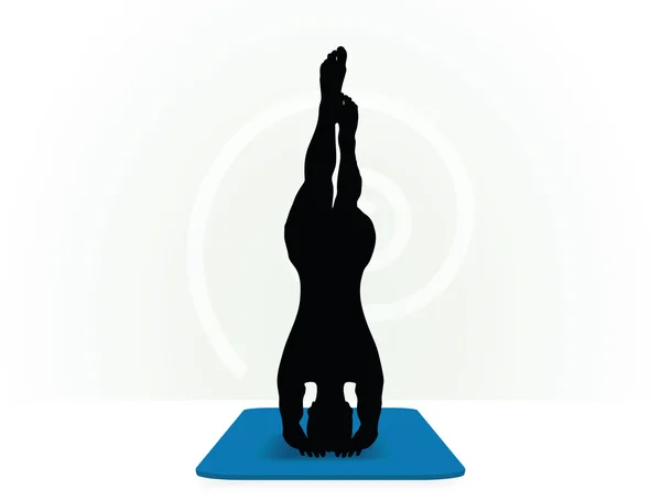 Yoga utgör isolerade på vit bakgrund — Stock vektor