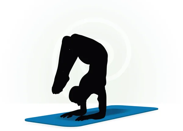 Pose de yoga isolé sur fond blanc — Image vectorielle