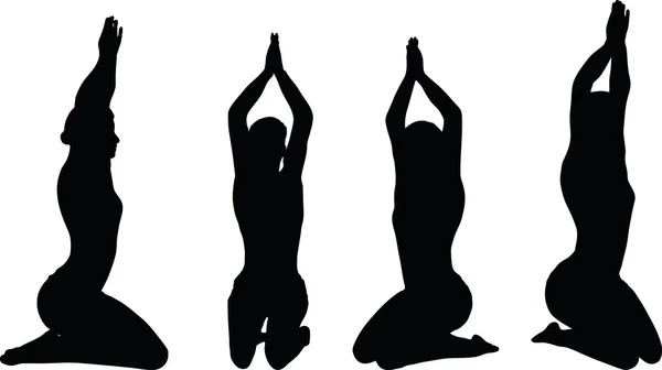Yoga pose isolada no fundo branco —  Vetores de Stock