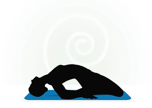 Yoga pose isolada no fundo branco — Vetor de Stock