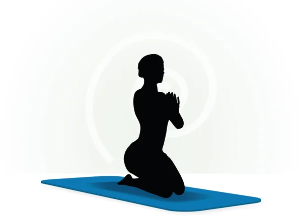 Yoga pose isolada no fundo branco — Vetor de Stock