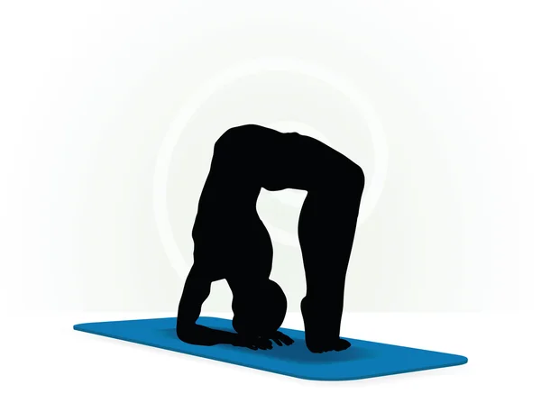 Yoga pose isolada no fundo branco —  Vetores de Stock