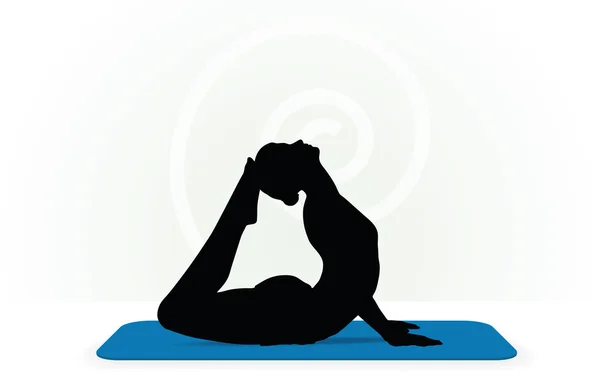Yoga poz izole üzerinde beyaz arka plan — Stok Vektör
