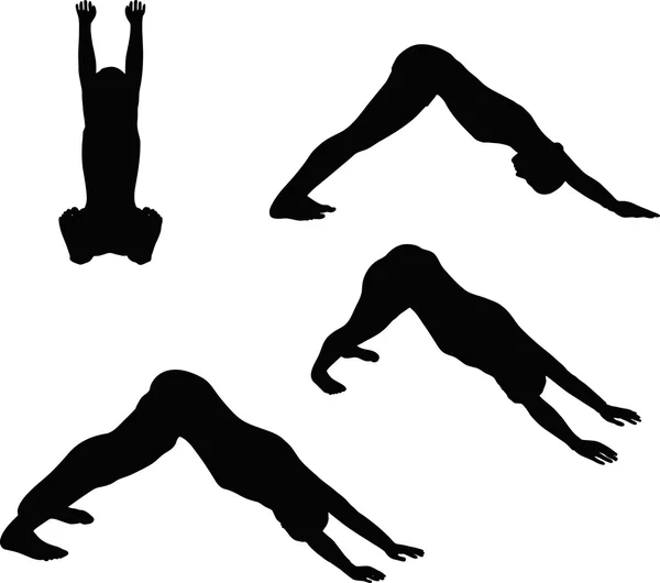 Yoga-Pose isoliert auf weißem Hintergrund — Stockvektor