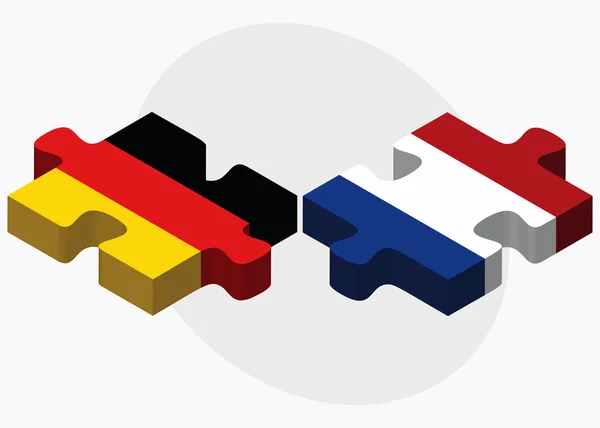 Drapeaux Allemagne et Pays-Bas — Image vectorielle