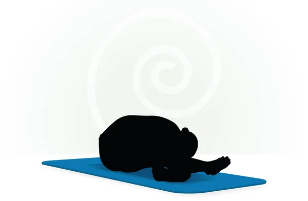 Yoga pose isolada no fundo branco — Vetor de Stock